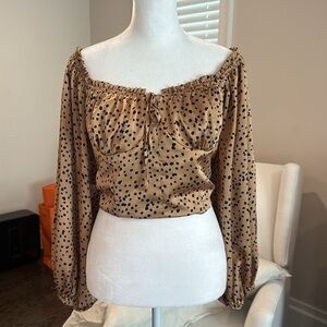 Acoa Gold and Black Dot ⚫️ top Size S